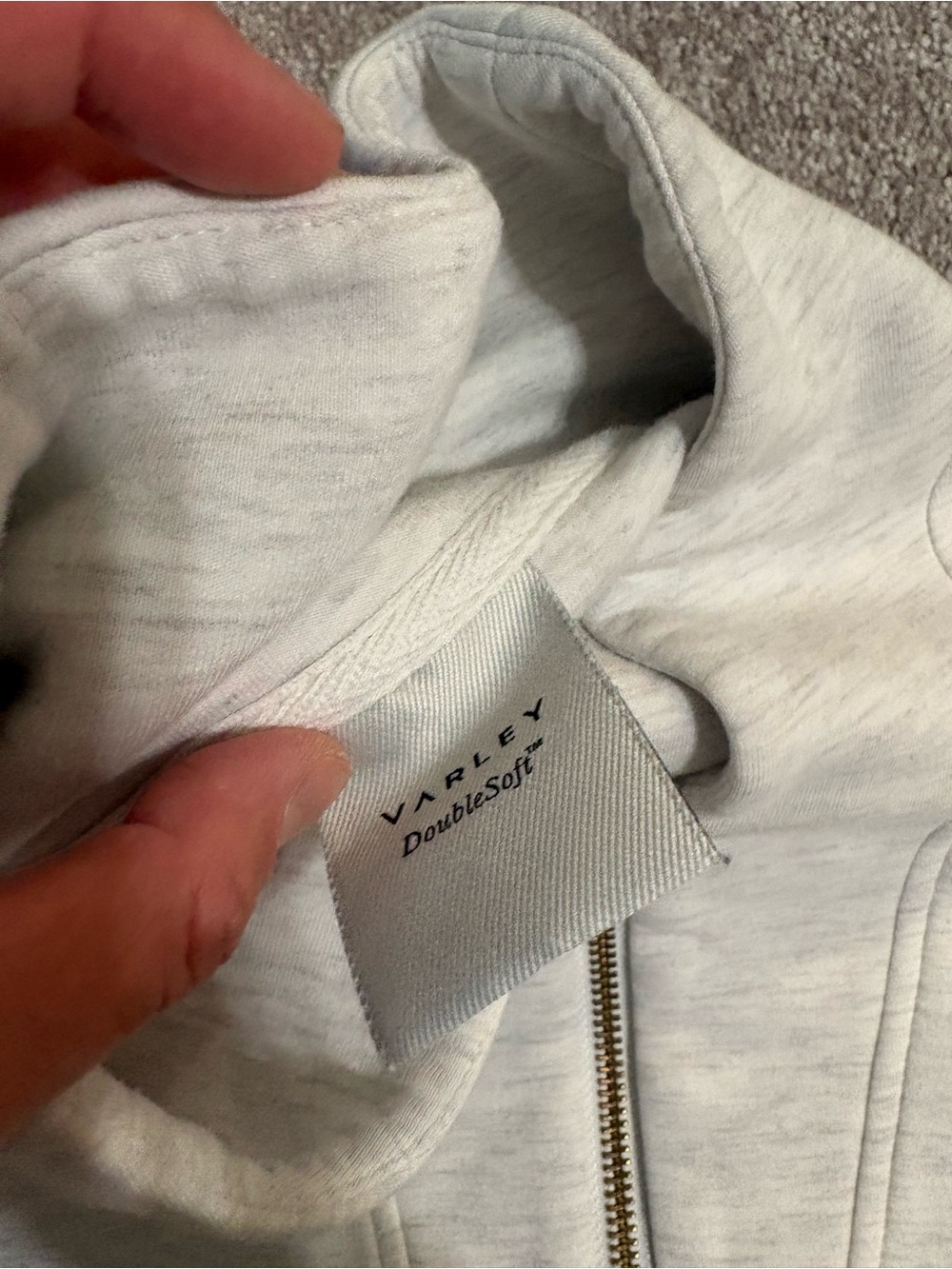 Varley Hawley Half-Zip Sweater M used Ivory Marl - Picture 3 of 8
